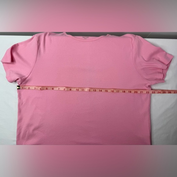 Hannah Light Pink Crew Neck Short Sleeve Tee Size Large - Picture 4 of 4